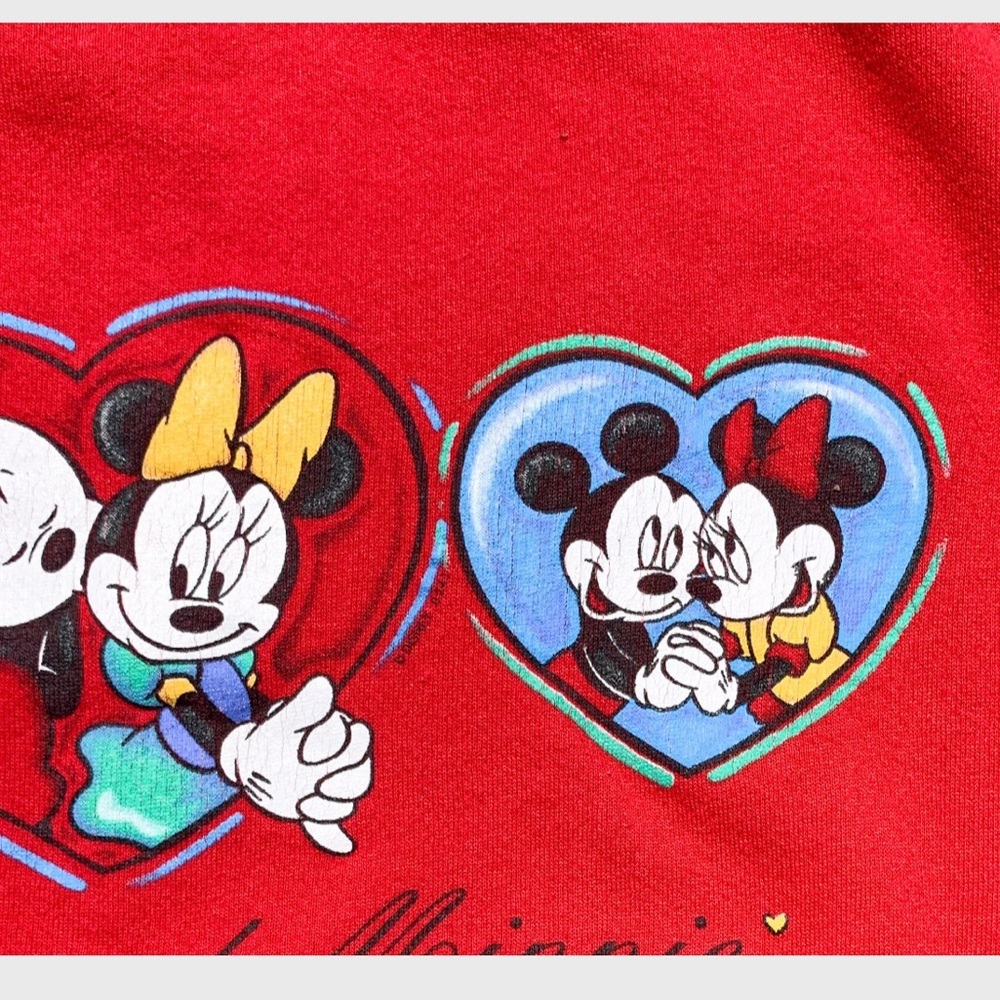 Mickey Loves Minnie 1990s Disney Mickey Unlimited Sweatshirt Men's Size (XL) - Picture 6 of 11